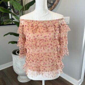 Express Floral Chiffon Top
